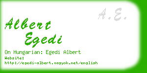 albert egedi business card
